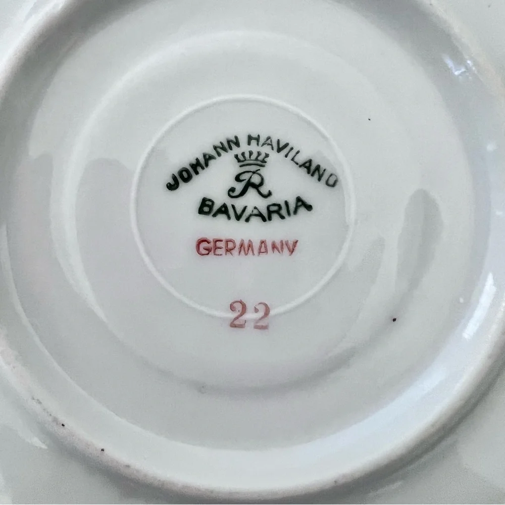 13 PCs Johann Haviland Bavaria Tea set Teapot Creamer Sugar Bowl Teacups Saucers